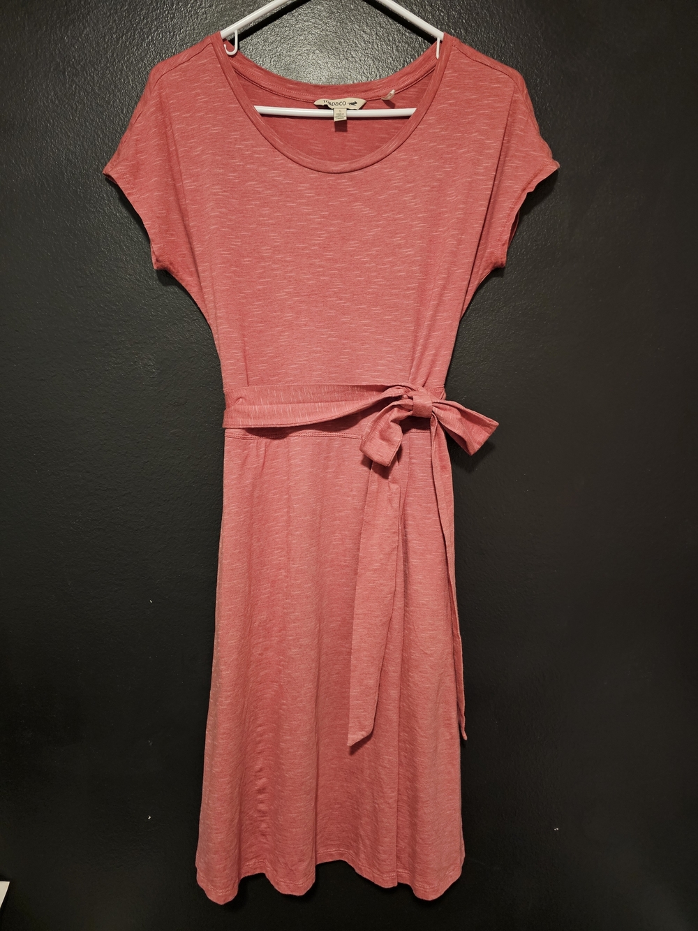 Toad&Co Eco-Friendly Rosewood Short-Sleeve Tie-Waist Midi Dress